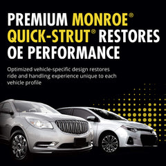 Monroe 139105 upper mount detail highlighting improved steering stability and noise reduction