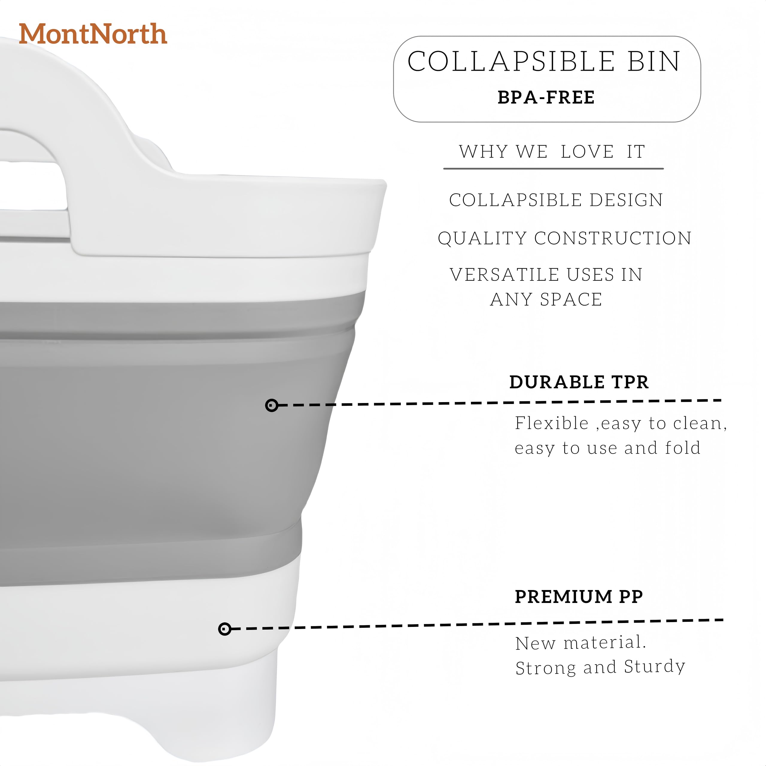 MontNorth reinforced dual handles detail for secure carry and hanging convenience