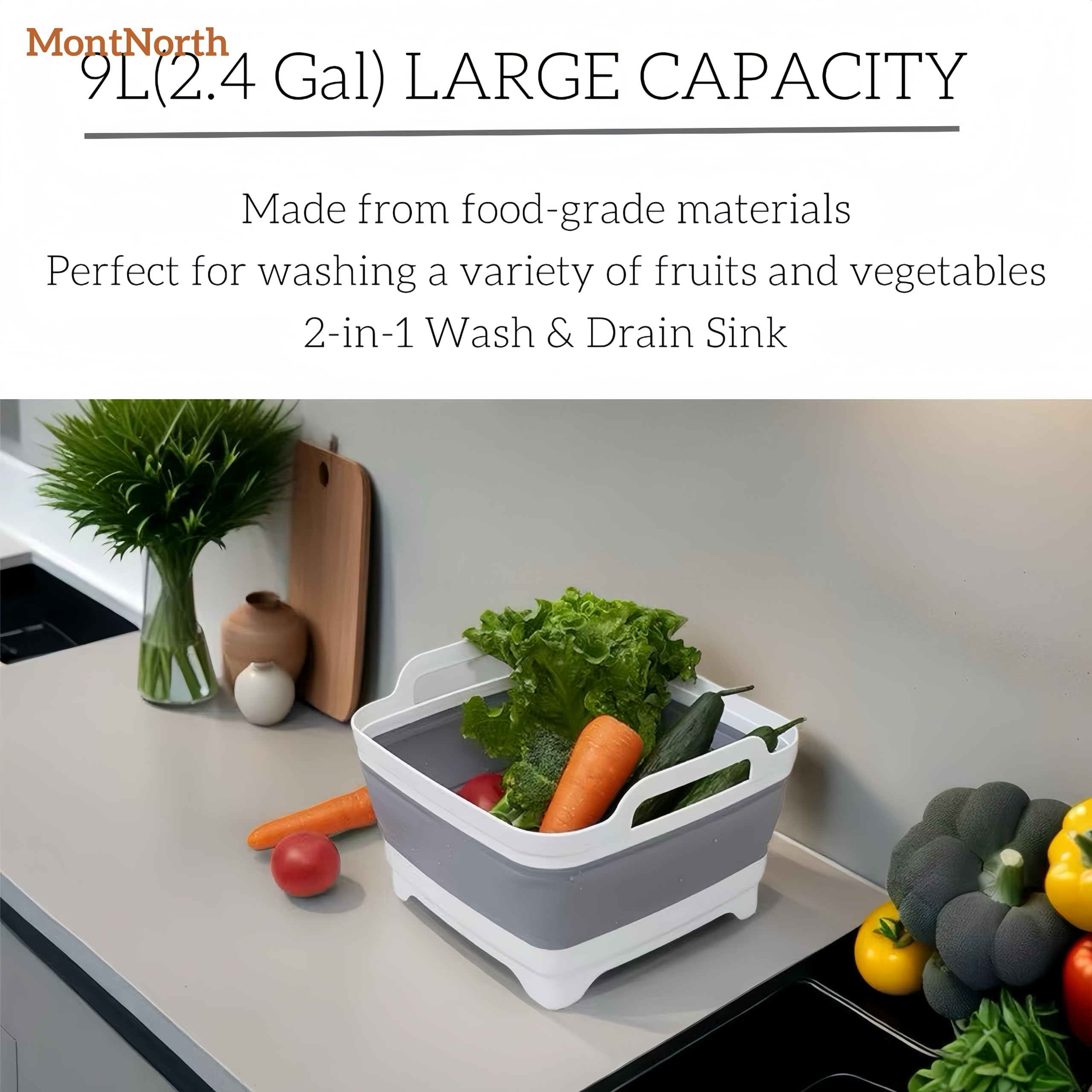MontNorth size comparison with hands to show lightweight 1 lb portability