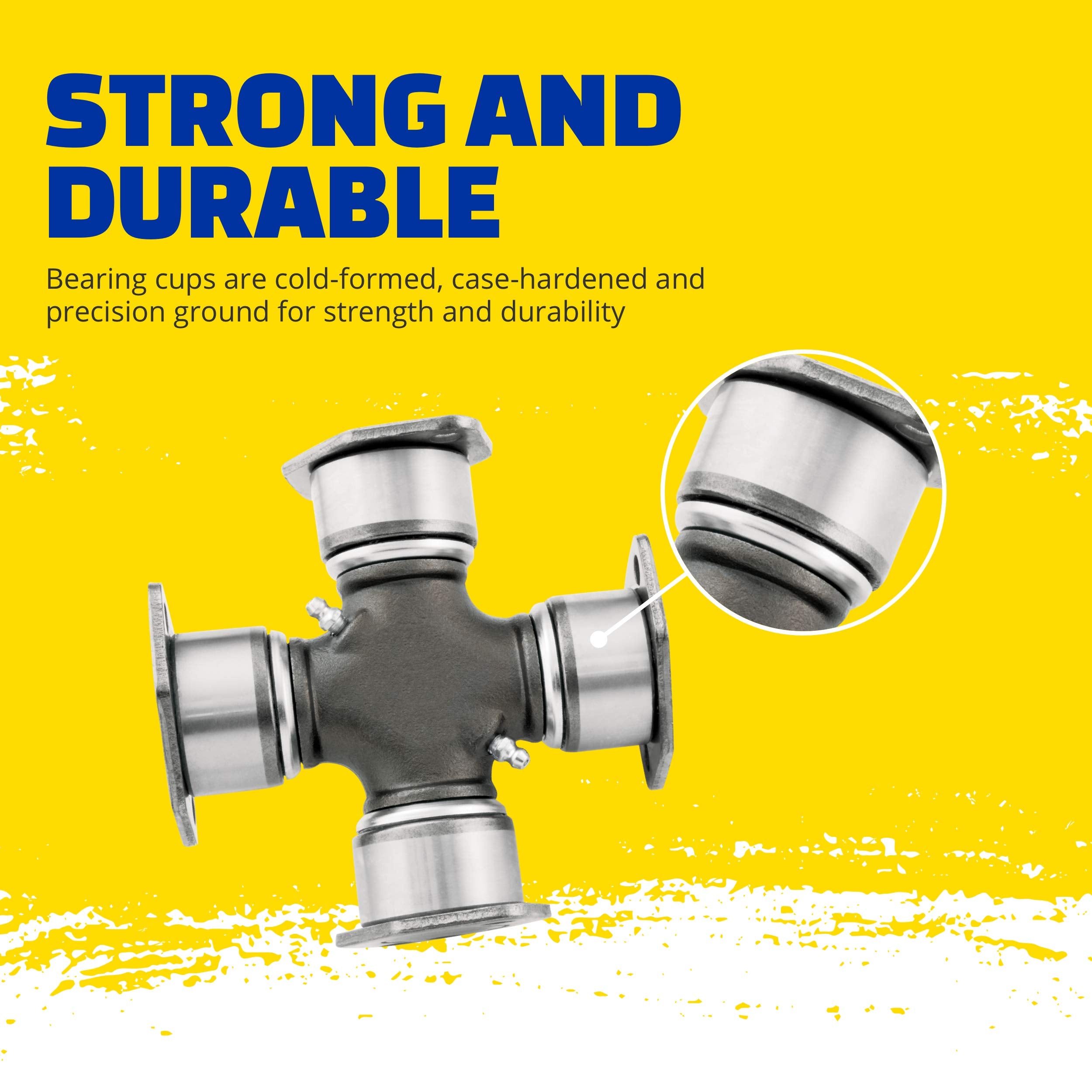 MOOG 479 cross trunnion finish close-up demonstrating smooth surface to reduce wear