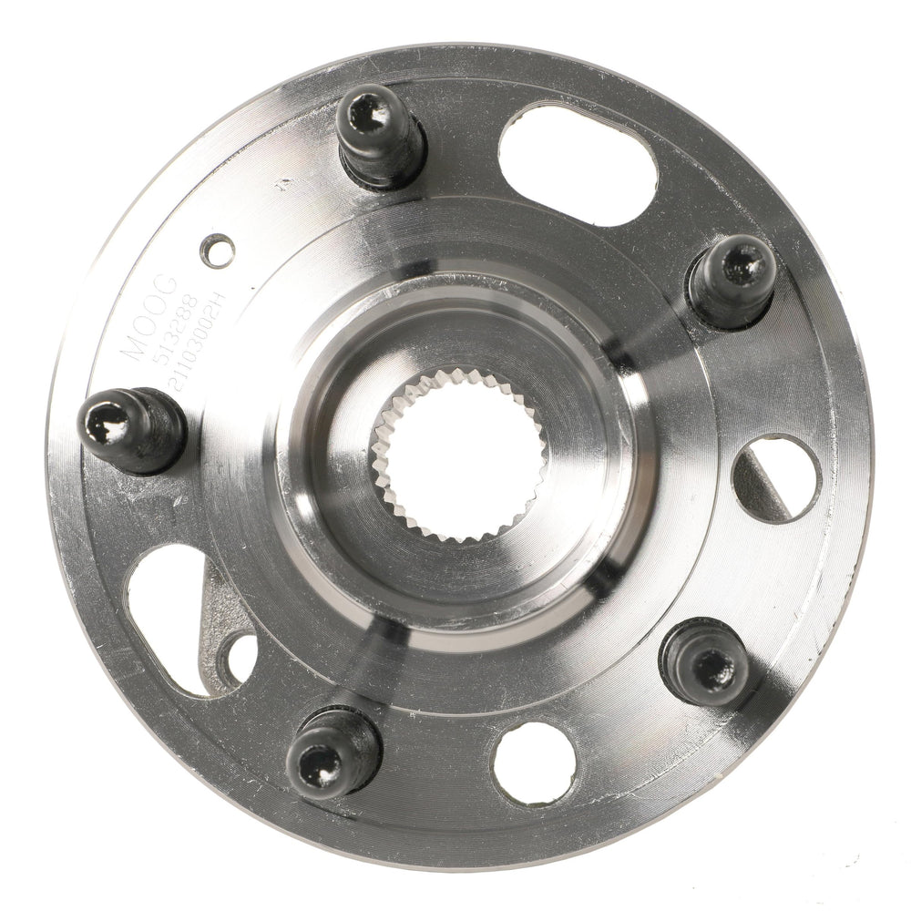 MOOG 513288 front view hub assembly showing ready-to-install design