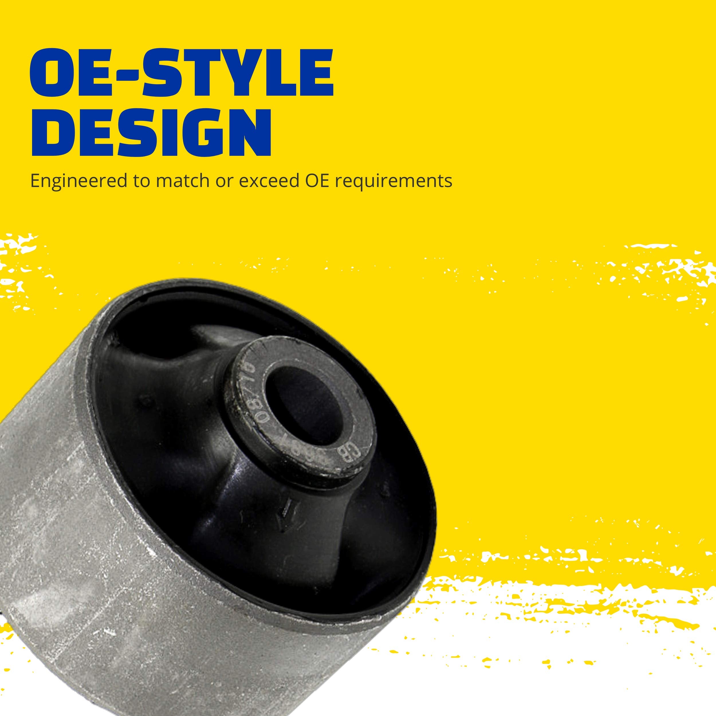 MOOG DRiV bushing installed on control arm demonstrating improved stability and quiet ride