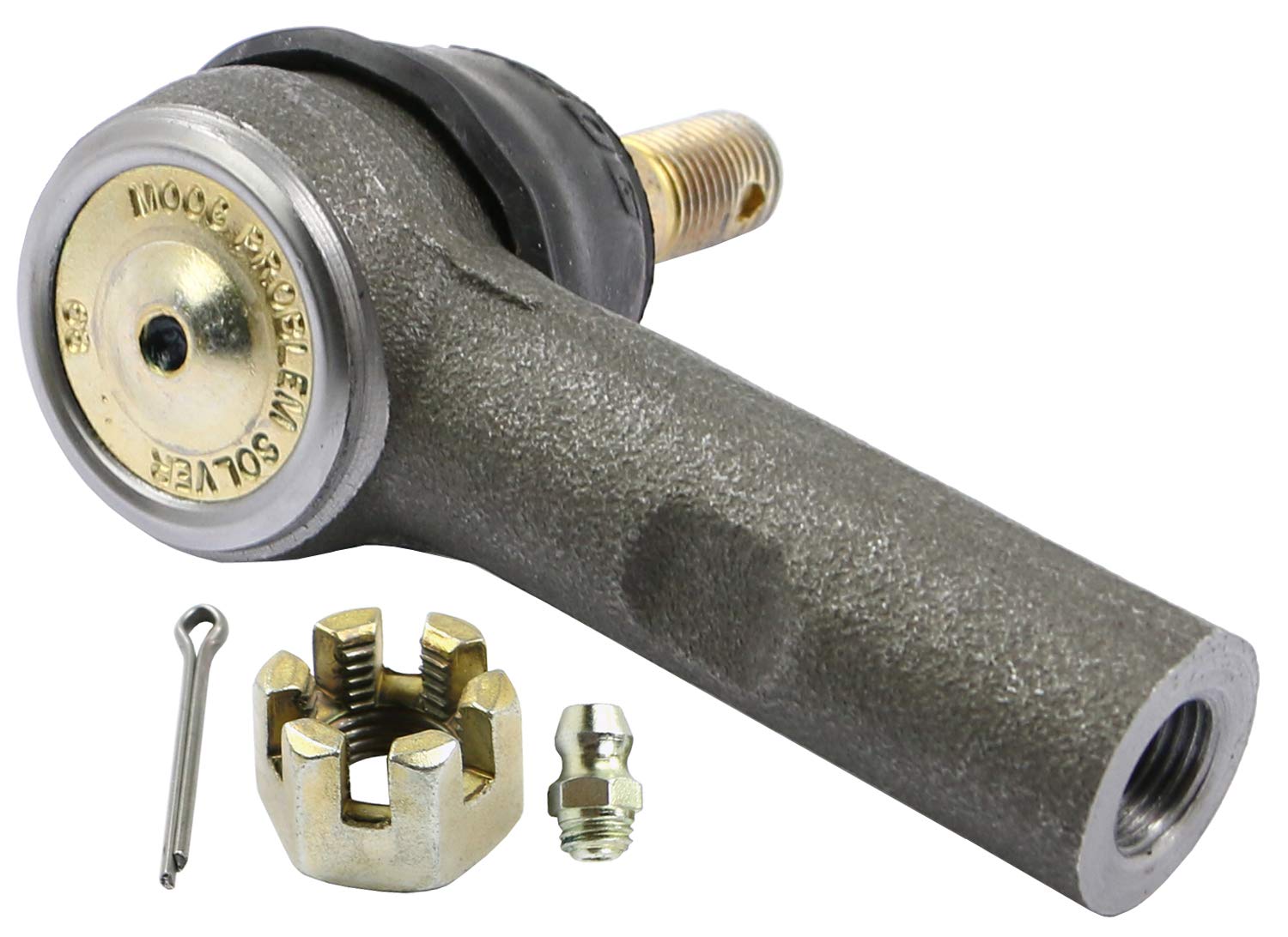 MOOG threaded end close-up highlighting clean threads and easy installation benefit
