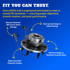 MOOG integrated ABS sensor and cord ready to maintain system function