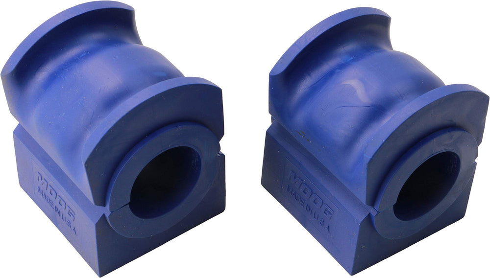 MOOG front packaging showing complete bushing kit and compatibility details, reliable replacement