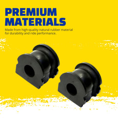 MOOG installed on vehicle sway bar demonstrating reduced play and noise