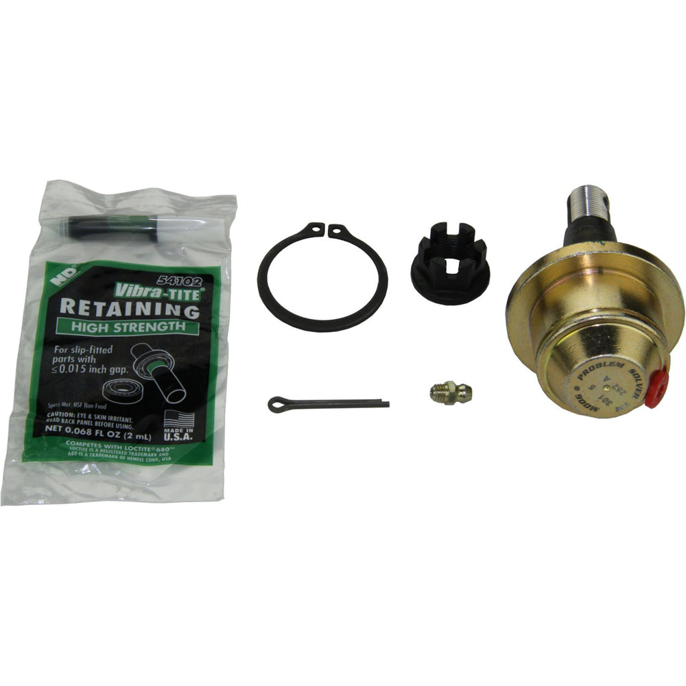MOOG side profile of K500007 ball joint highlighting sturdy construction benefit
