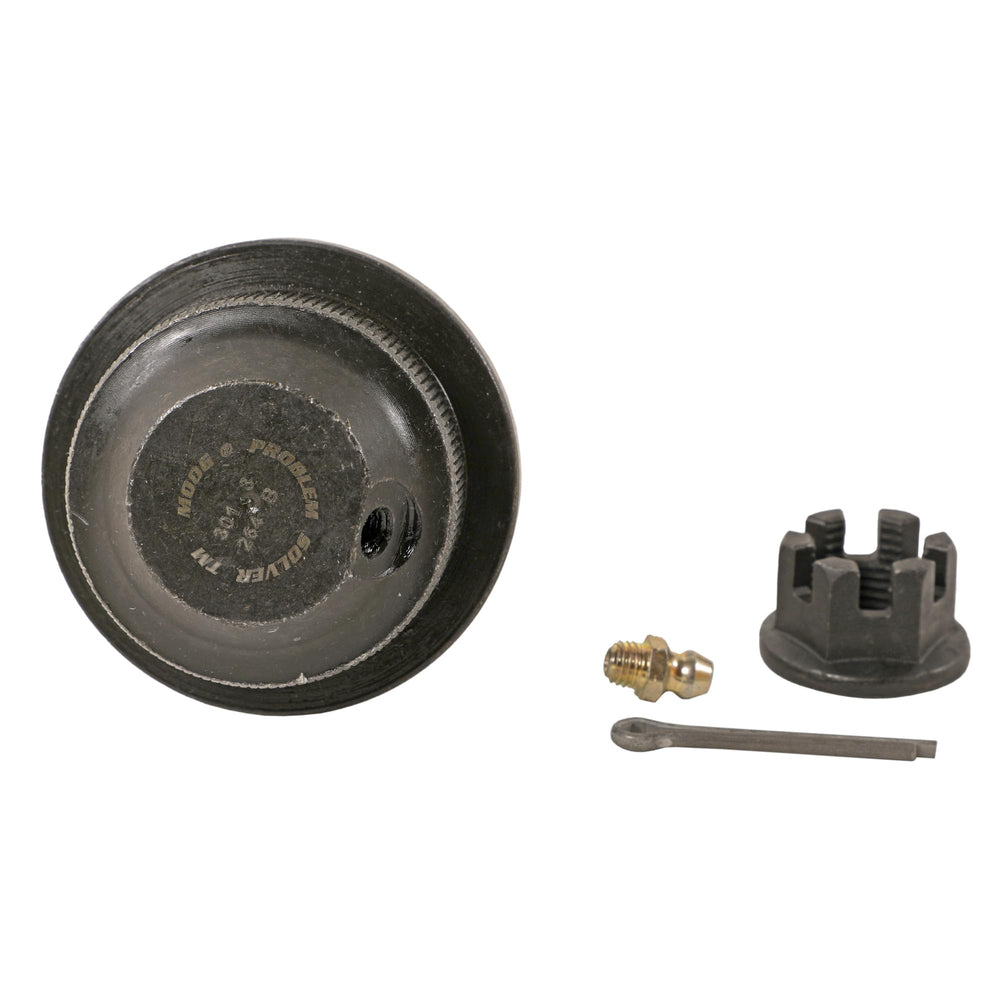MOOG steering tie rod end front view showing precision fit and robust design