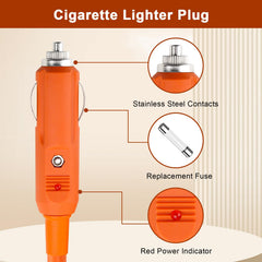 MOOKEERF cigarette lighter plug with visible LED and replaceable fuse for safety