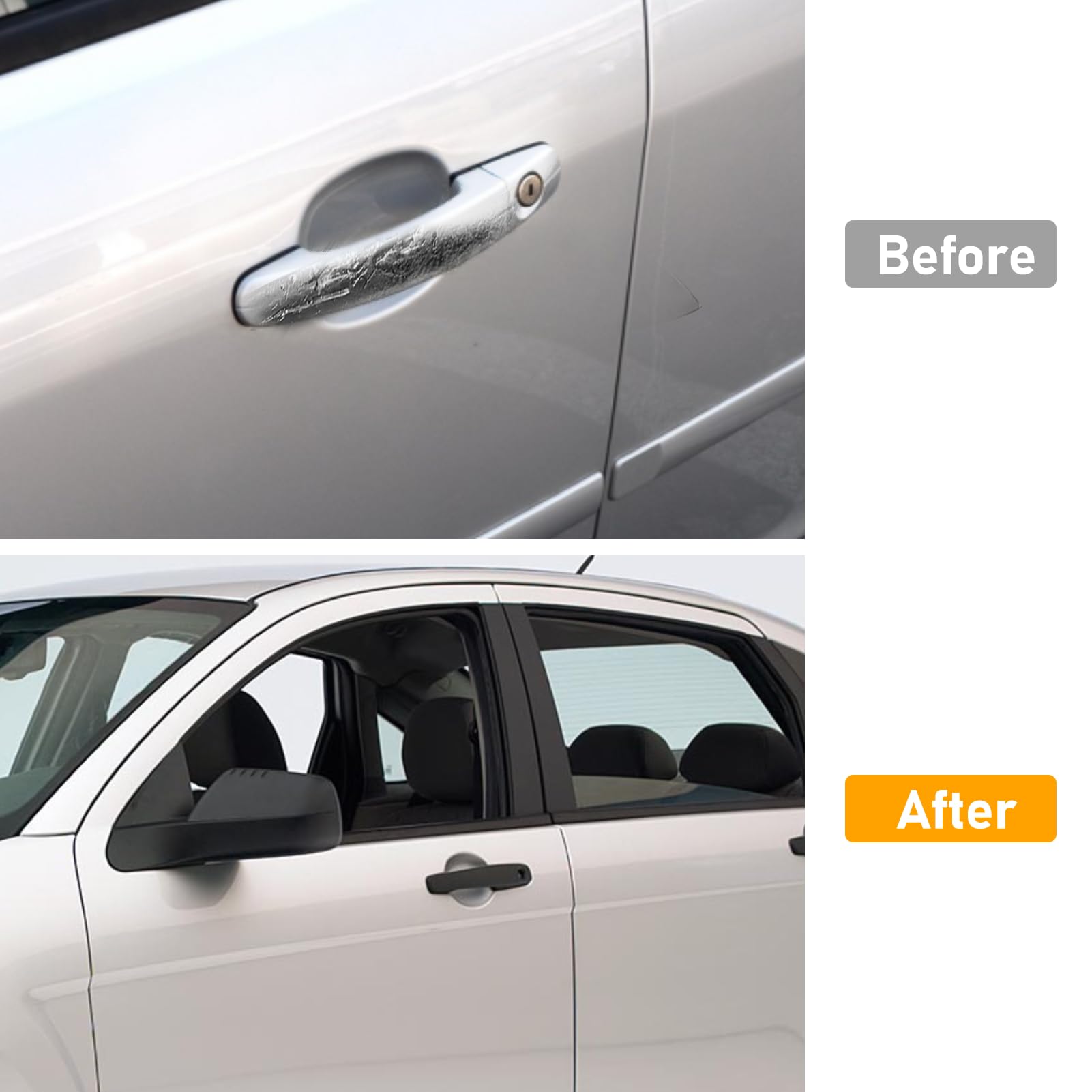 Moonlinks handle on parked Focus in driveway demonstrating improved curb appeal