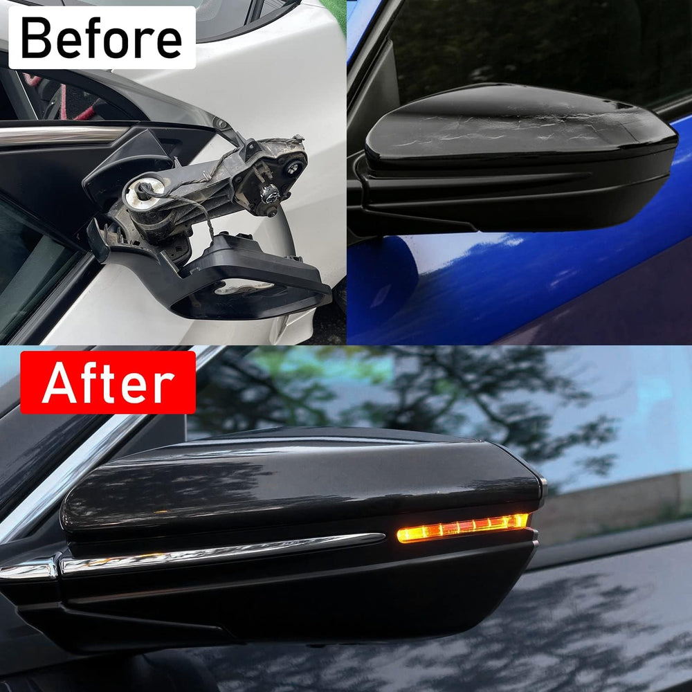Moonlinks mirror cover on parked Civic showing refreshed curb appeal