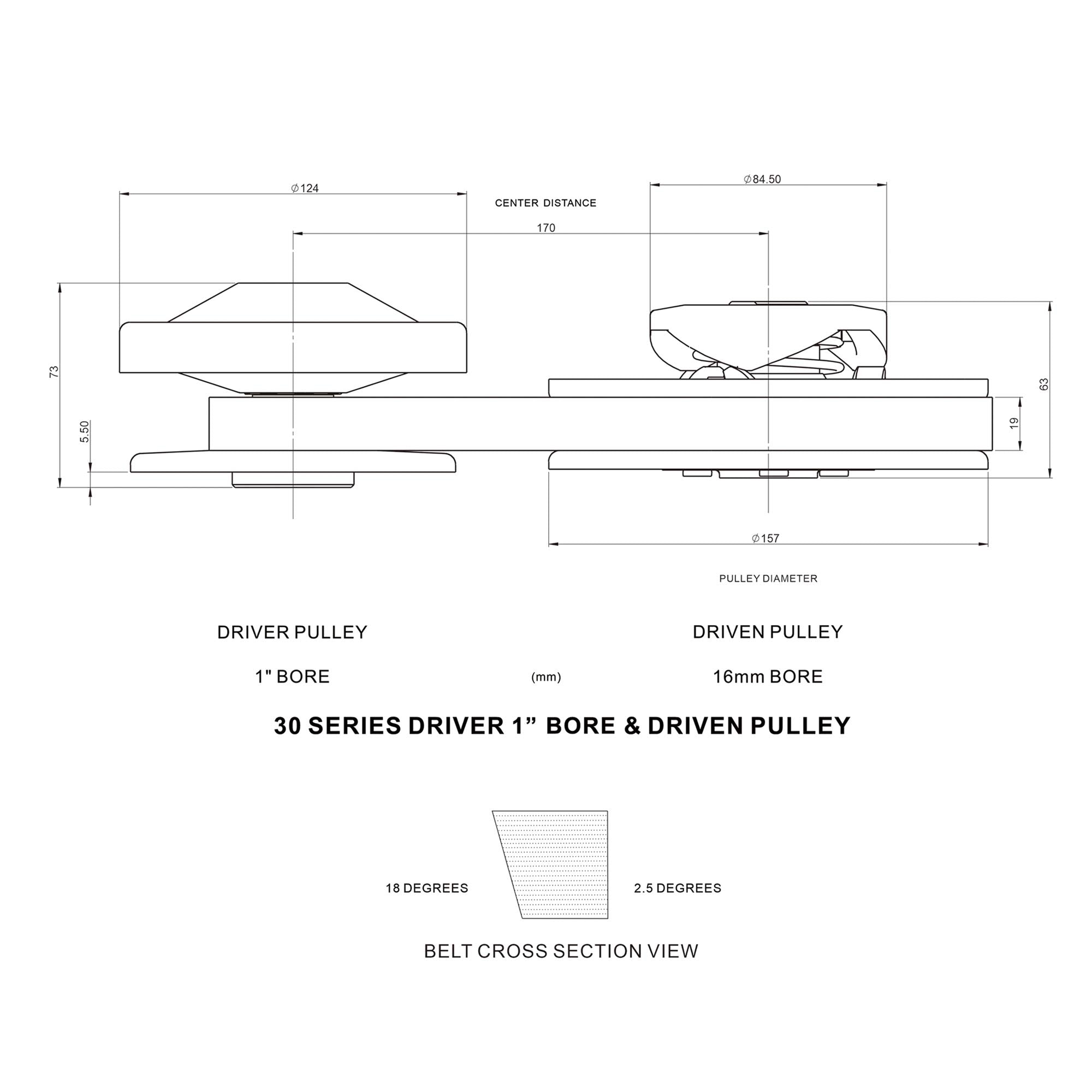 MOOSUN torque converter beside ruler showing size and scale for selection