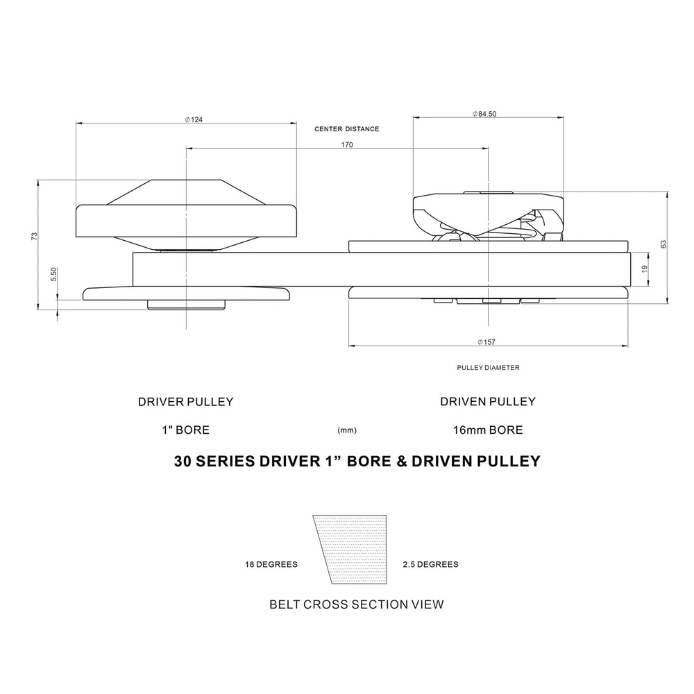 MOOSUN torque converter beside ruler showing size and scale for selection