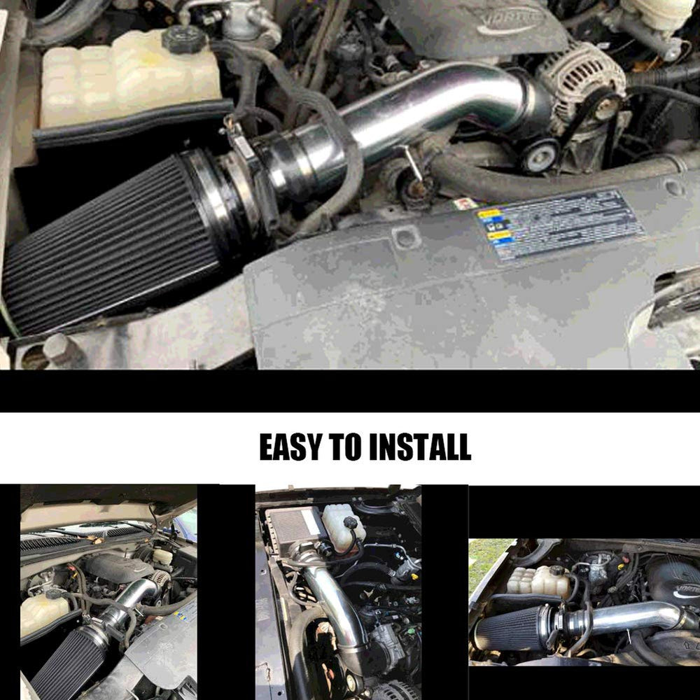 MOOSUN intake kit next to ruler illustrating compact size and fit clarity