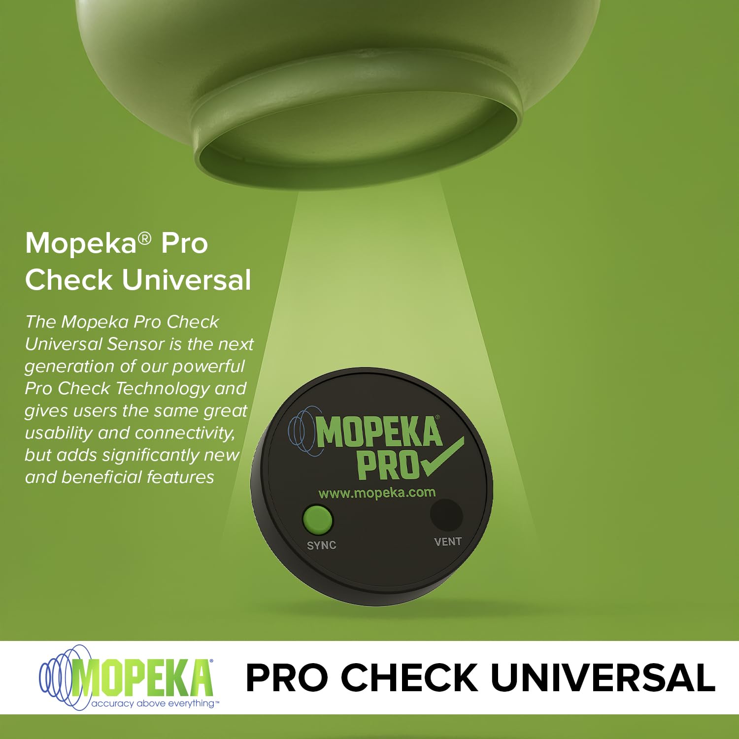 mopeka close-up of sensor face and electronics, demonstrating durable build benefit