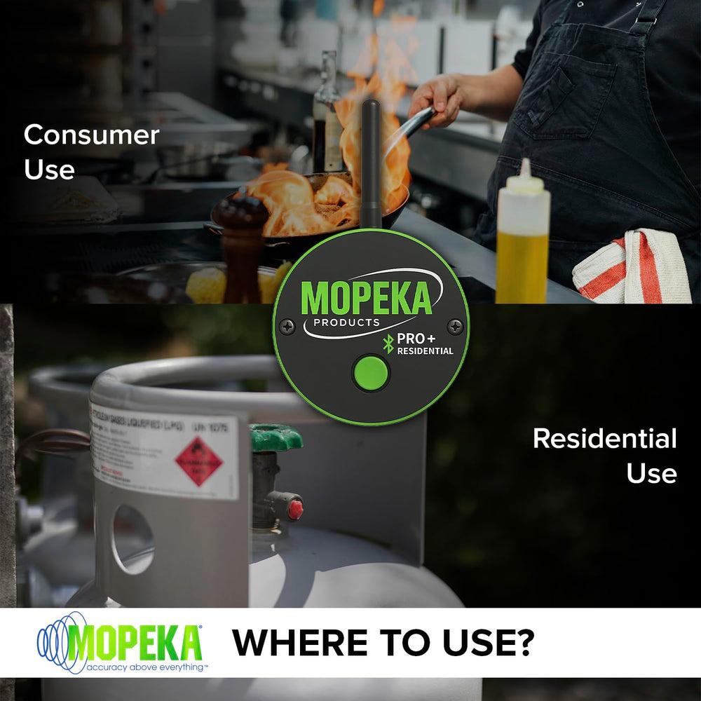 Mopeka PRO+ battery compartment open to show replaceable batteries for long five-year life