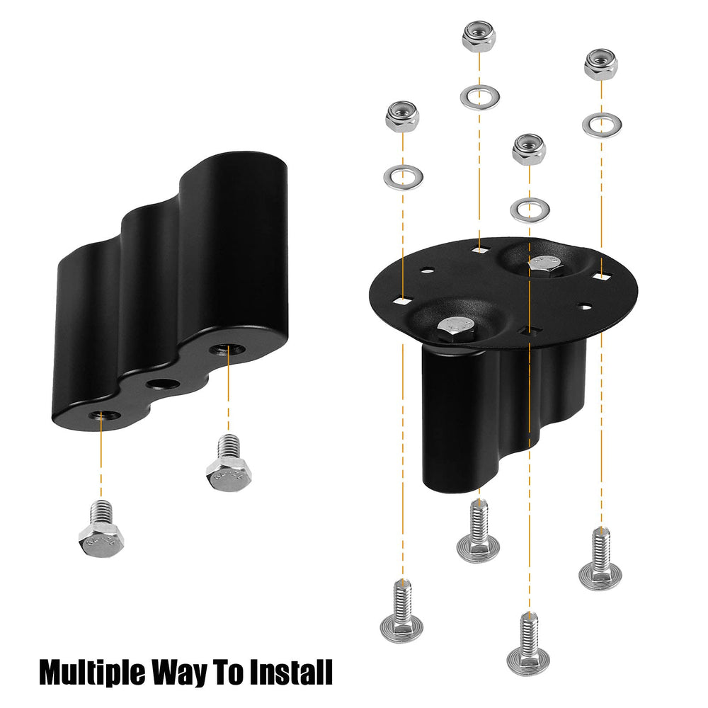 MOQIauto base plate detail highlighting versatile mounting options