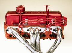 Moroso chrome-plated bracket close-up showing mounting detail and corrosion resistance