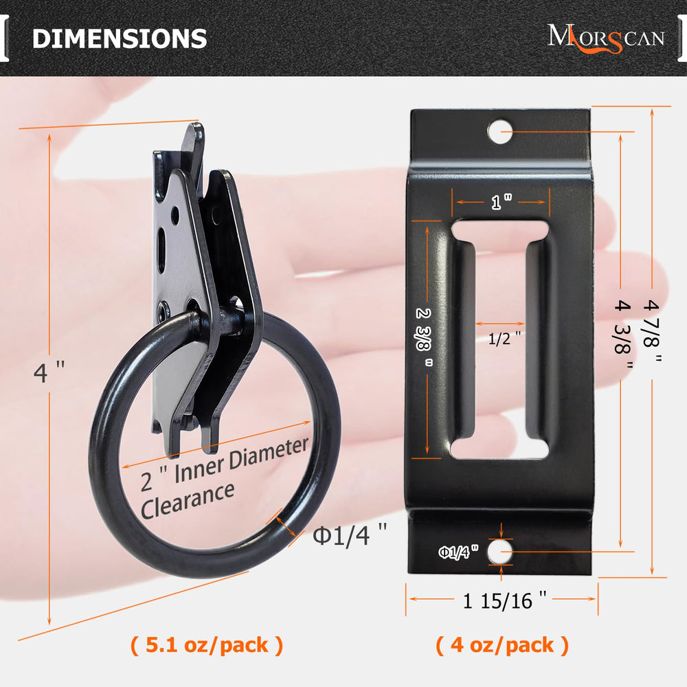 MorScan black O-ring close detail showing spring latch for fast security