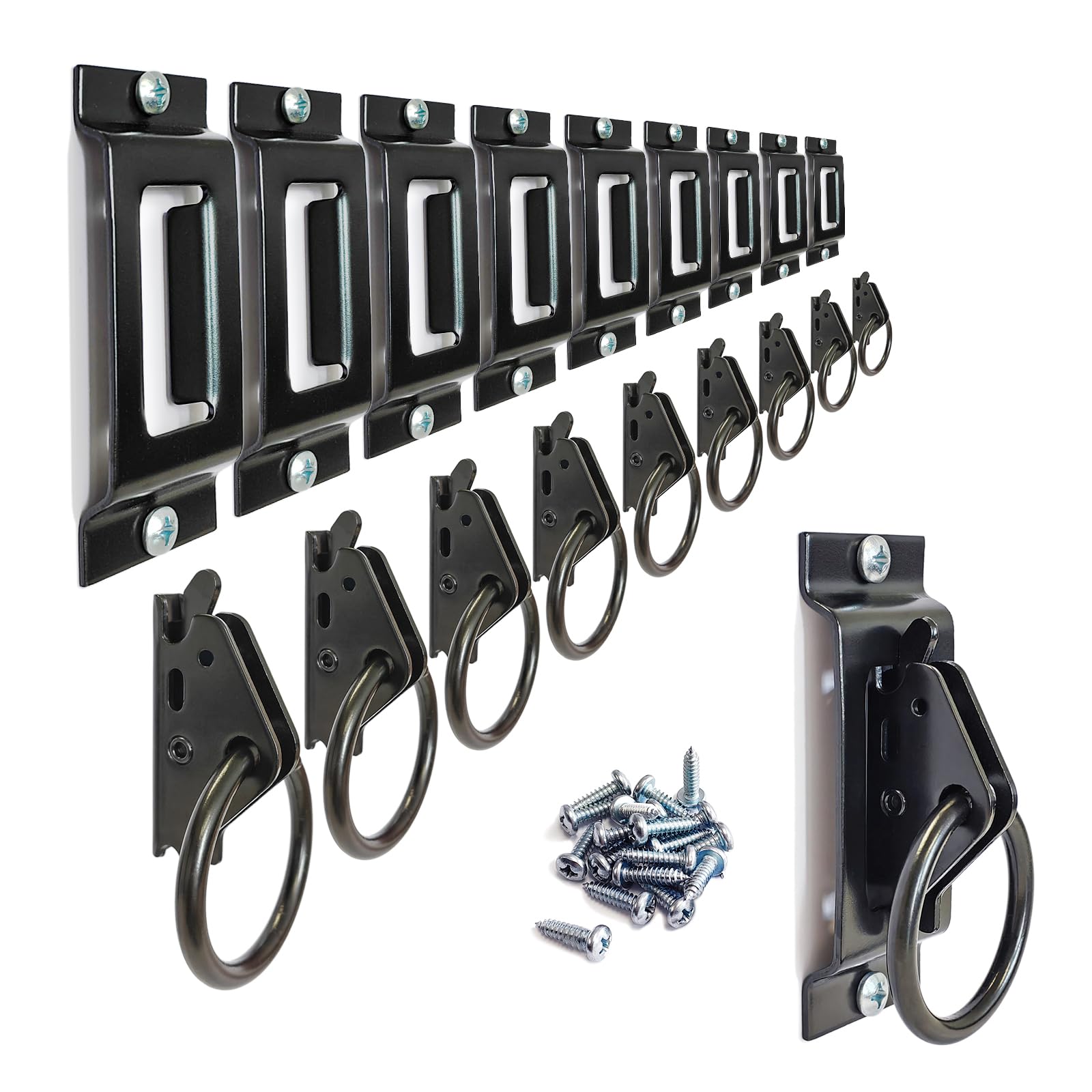 MorScan front view of complete E-Track kit showing components and benefit