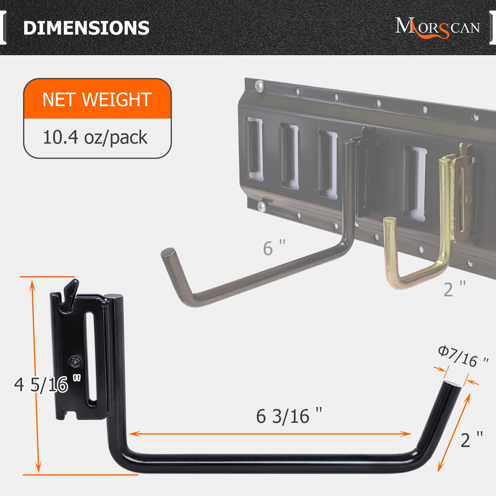 MorScan hooks holding a ladder inside a van to maximize cargo space