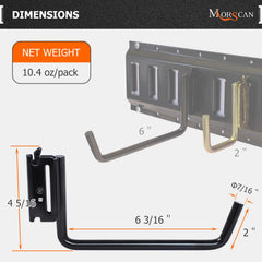 MorScan hooks holding a ladder inside a van to maximize cargo space
