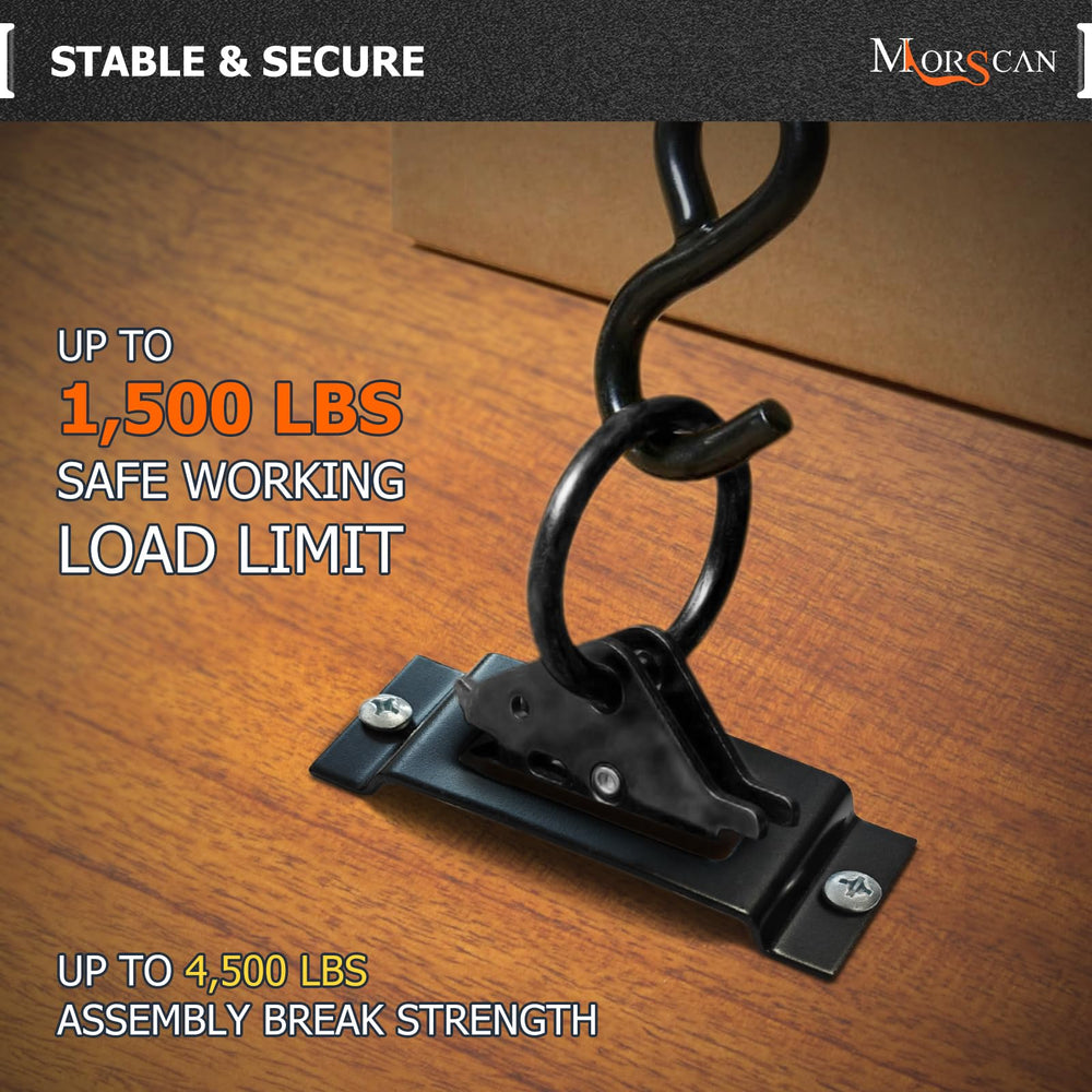 MorScan O-ring engaged in E-track port showing quick-release convenience