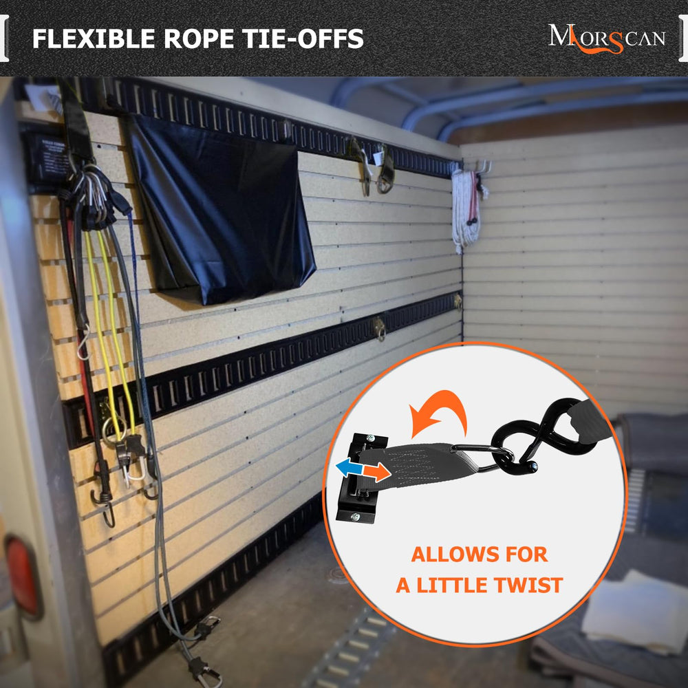 MorScan 6-inch tie-off webbing texture showing UV and water resistance