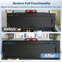 Morzhunis installed on BakFlip truck bed cover demonstrating neat professional appearance