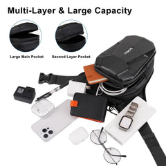MOSISO adjustable waist and leg straps detail for secure personalized fit