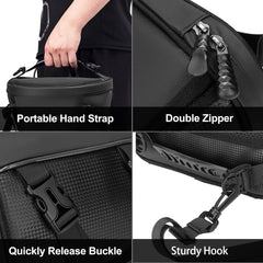 MOSISO top handle and adjustable shoulder strap for comfortable carry