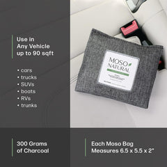 MOSO NATURAL charcoal granules detail highlighting porous texture absorbing odors