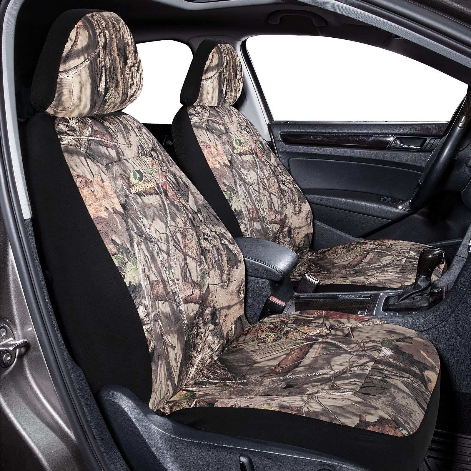 Mossy Oak fabric close-up showing cotton twill texture and breathable, water-resistant benefit