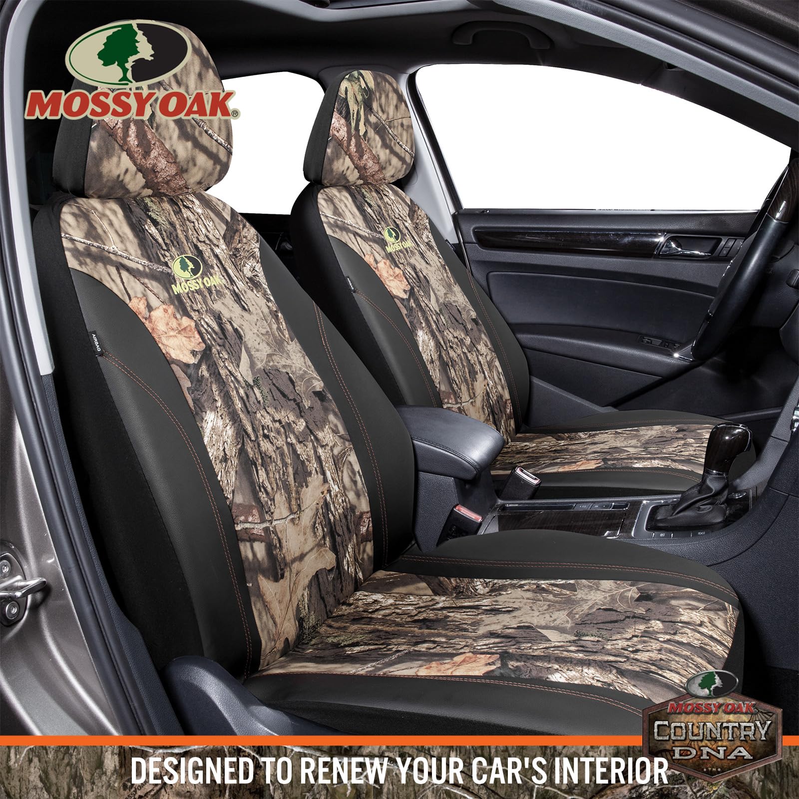 Mossy Oak closeup of rip-stop fabric texture and water resistance benefit