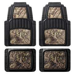 Mossy Oak front mats showing packaging and durable all-weather protection