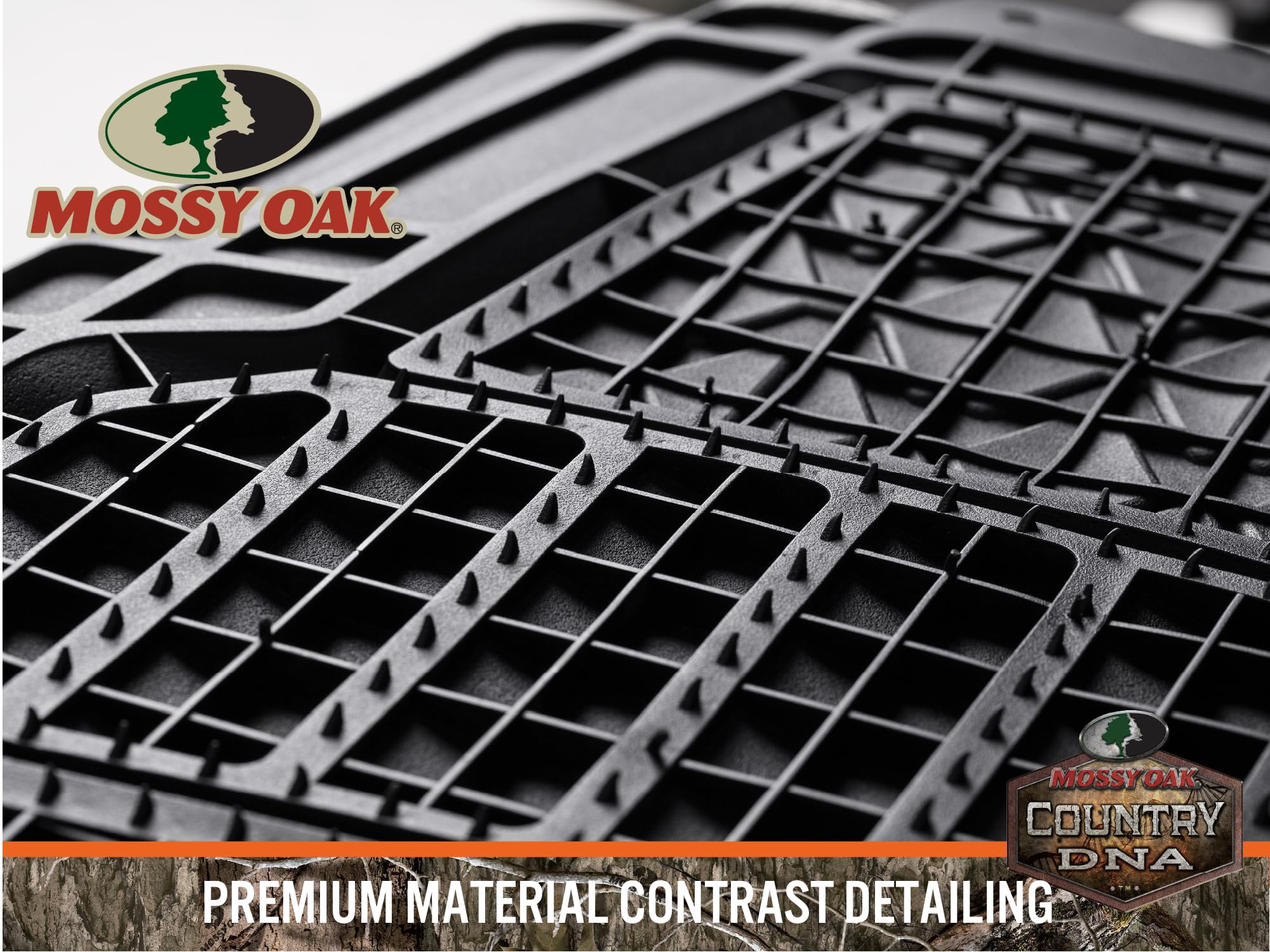 Mossy Oak installed front mats preventing mud and water on carpets