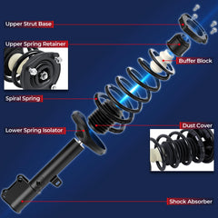 MOSTPLUS close-up detail of complete strut assembly for easy installation