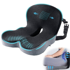 Mosxoed front view of seat cushion showing supportive shape and improved comfort
