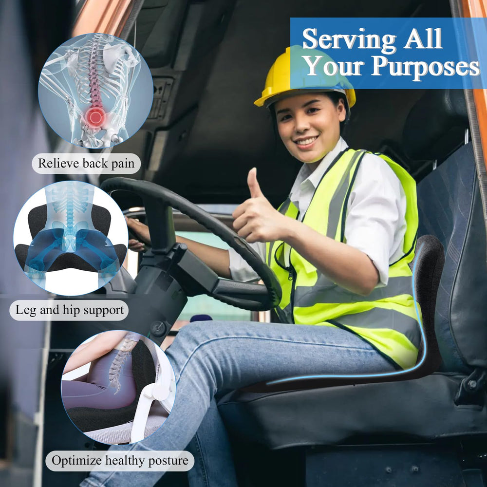 Mosxoed seat cushion installed in a car improving posture and driving visibility