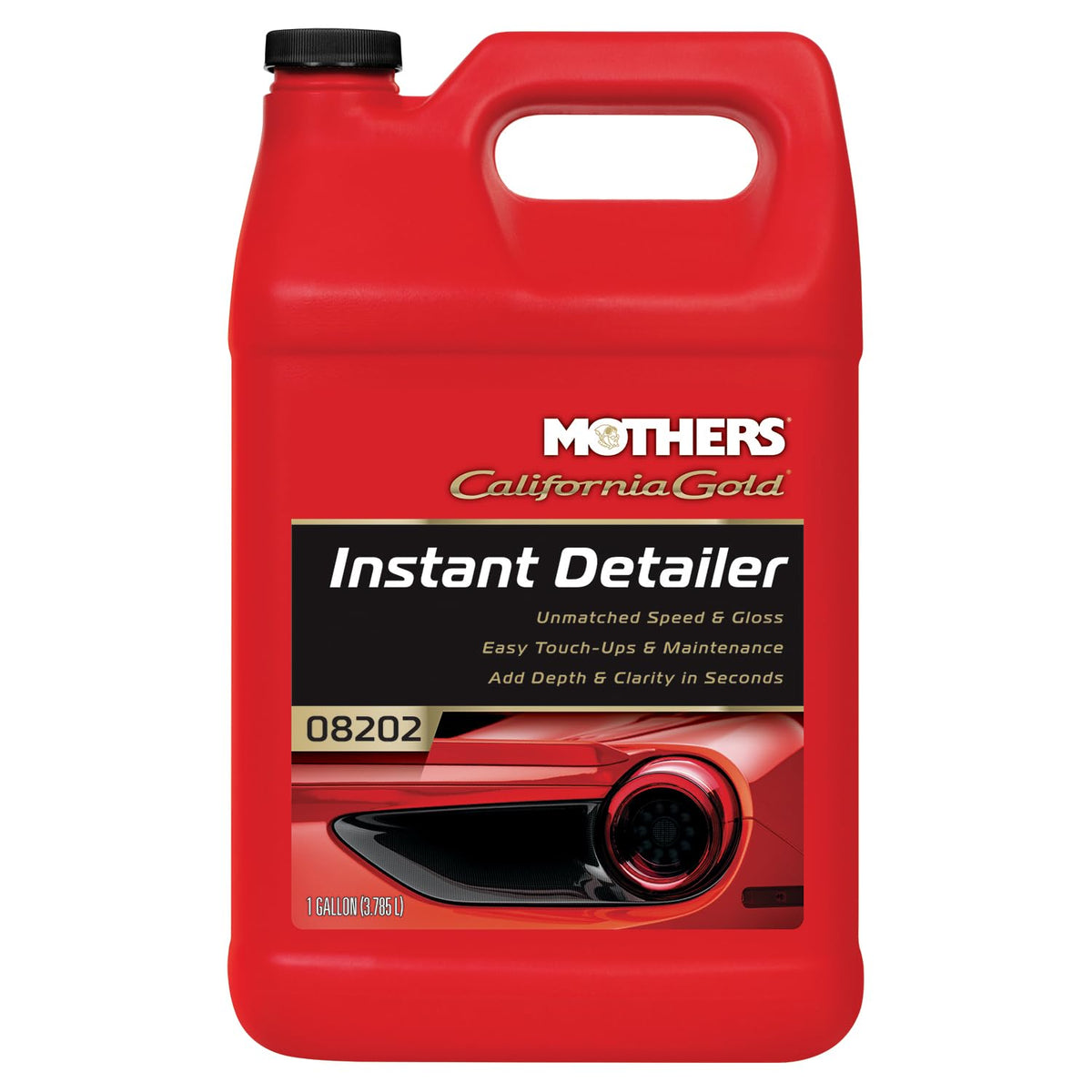 Mothers gallon bottle front view showing product and fast touch-up benefit