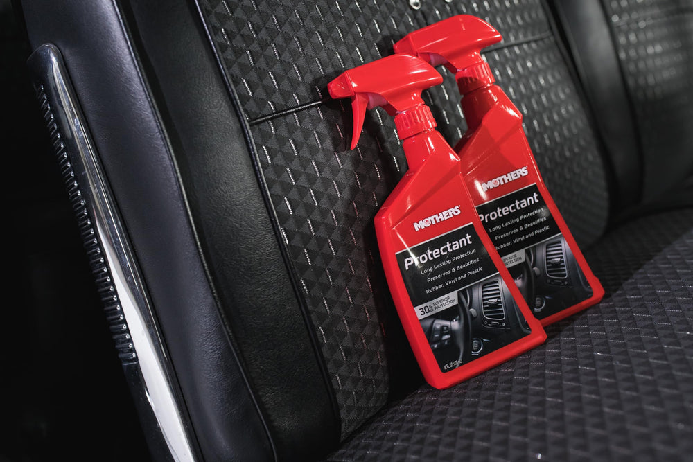 Mothers protectant used on vehicle exterior in bright sunlight