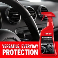 Mothers protectant being sprayed for quick, even coverage
