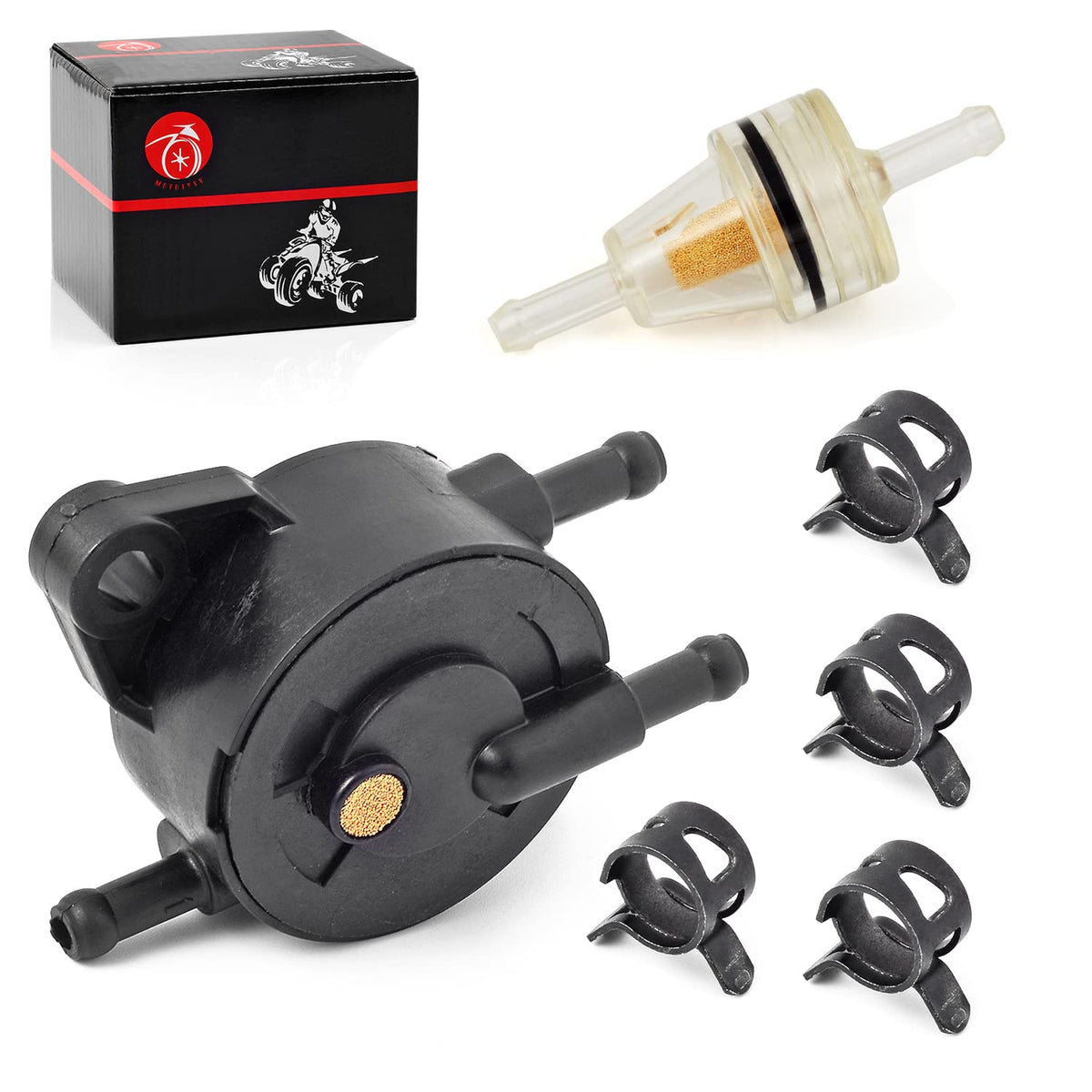 MOTO1988 fuel pump front assembly showing connector and clean fit