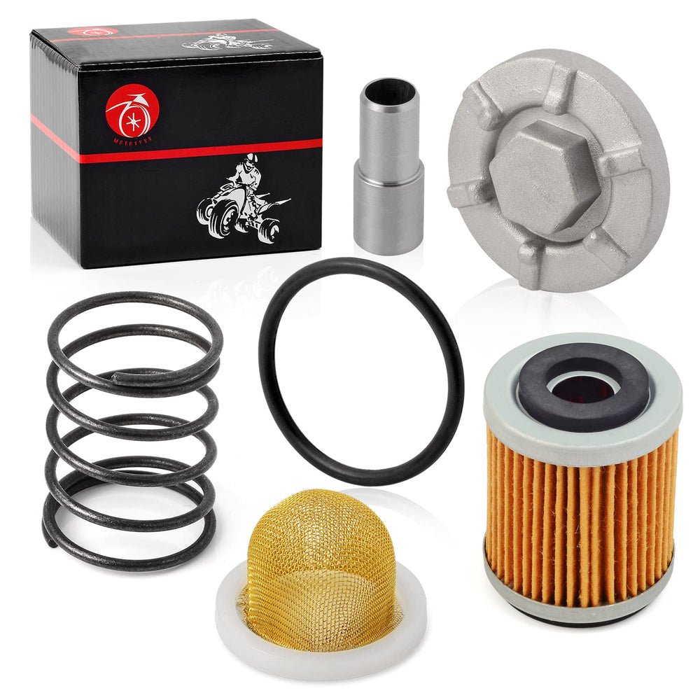 MOTO1988 oil filter close-up displaying pleated media for improved particle capture