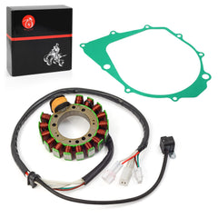 MOTO1988 stator mounted in an ATV engine demonstrating correct installation