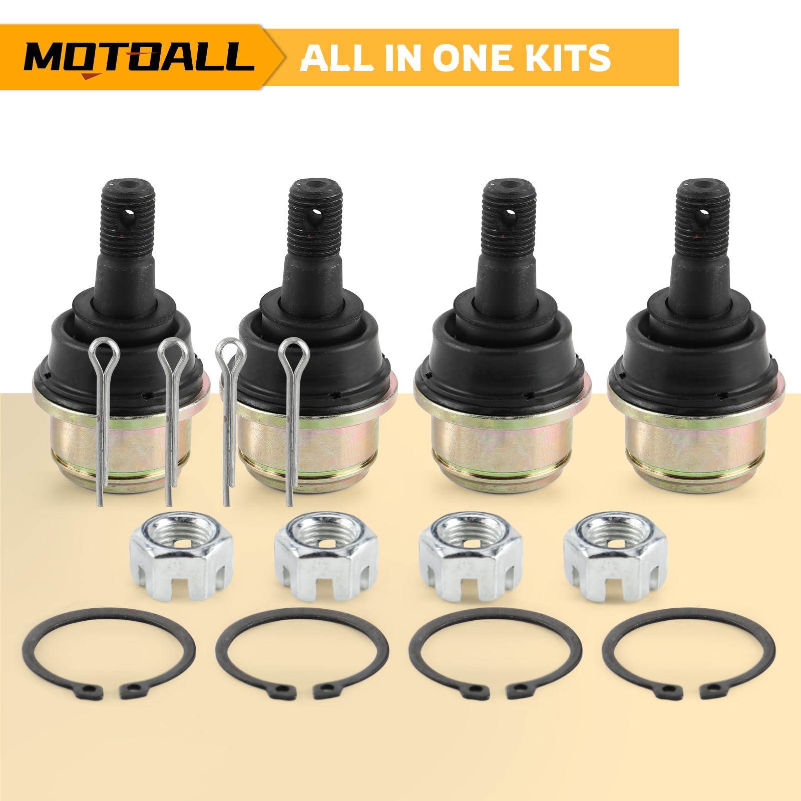 MOTOALL ball joint in garage setting illustrating ready-to-install replacement