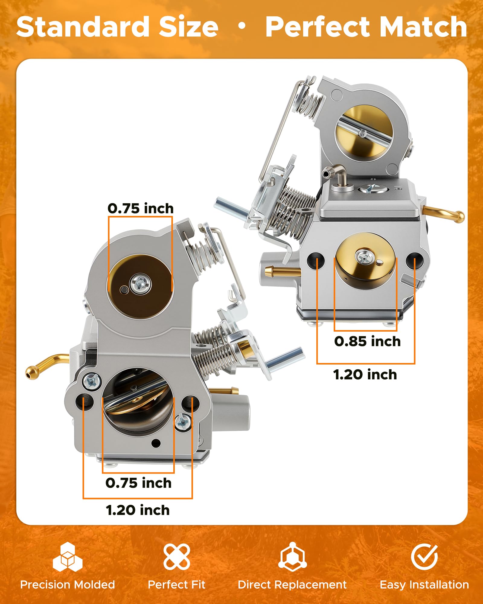 MOTOALL carburetor installed on a K760 saw illustrating straightforward swap benefit