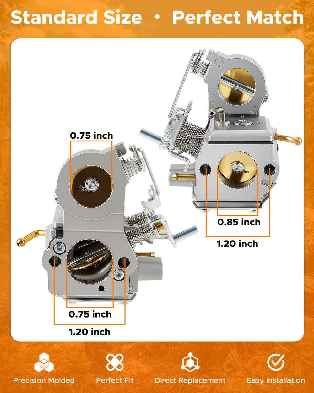 MOTOALL carburetor installed on a K760 saw illustrating straightforward swap benefit