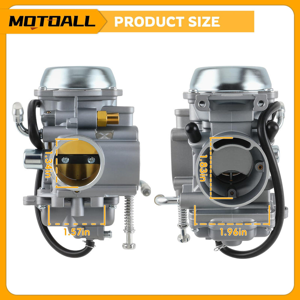MOTOALL carburetor top detail displaying clean ports and easy mounting alignment