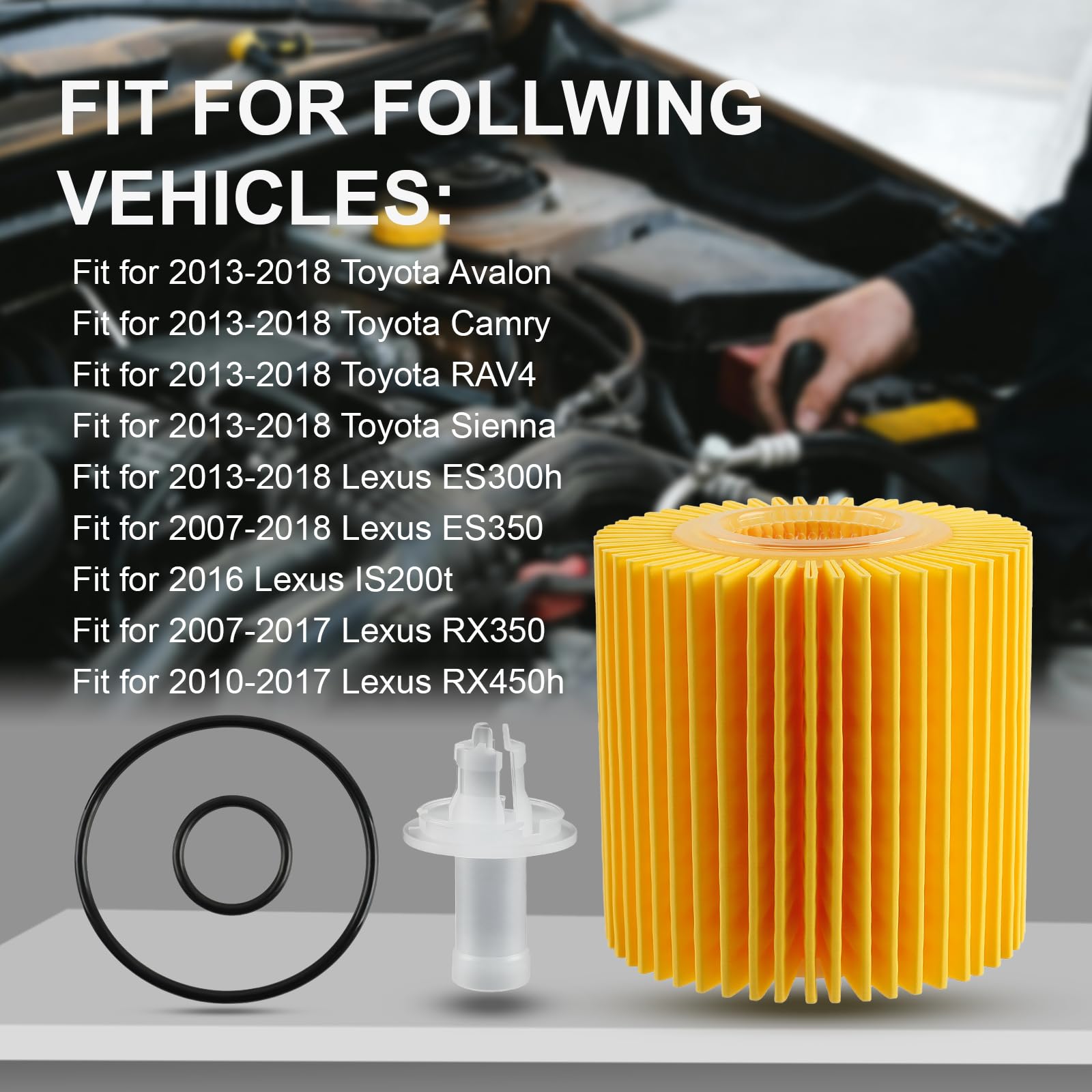 MOTOALL oil filter installed underhood demonstrating easy replacement benefit